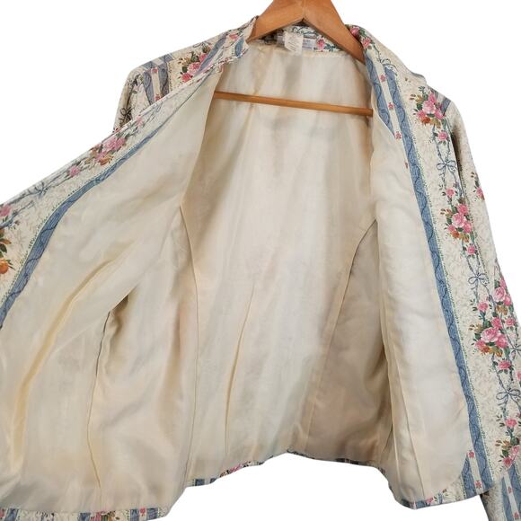Coldwater Creek Vintage Women's Floral Cottagecore Jacket Size 10 - Picture 6 of 6